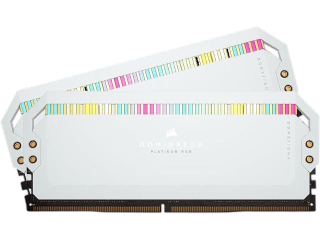 CORSAIR Dominator Platinum RGB 32GB (2 x 16GB) DDR5 5200 (PC5 41600) Desktop Memory Model CMT32GX5M2B5200C40W