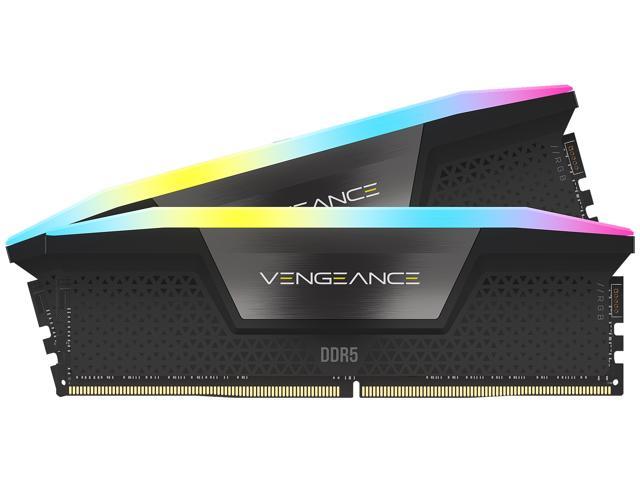 CORSAIR Vengeance RGB 64GB (2 x 32GB) 288-Pin PC RAM DDR5 6000 (PC5 48000)  XMP 3.0 AMD EXPO Desktop Memory Model CMH64GX5M2B6000Z40