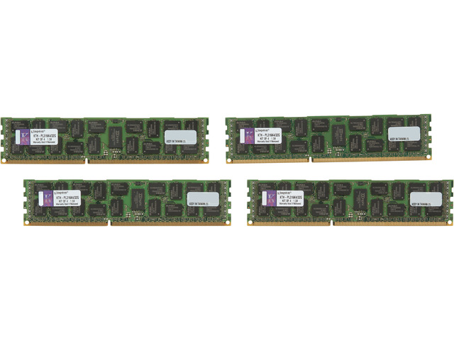 Kingston 32GB (4 x 8GB) 240-Pin DDR3 SDRAM ECC Registered DDR3 1600 System Specific Memory Model KTH-PL316K4/32G
