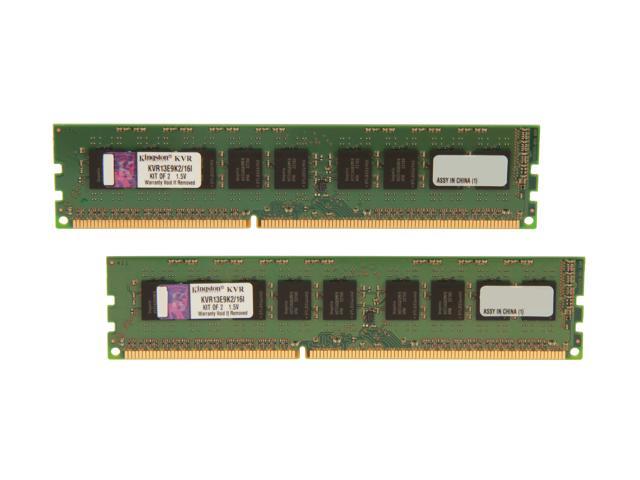 Kingston 16GB (2 x 8GB) ECC Unbuffered DDR3 1333 Server Memory Intel Model KVR13E9K2/16I