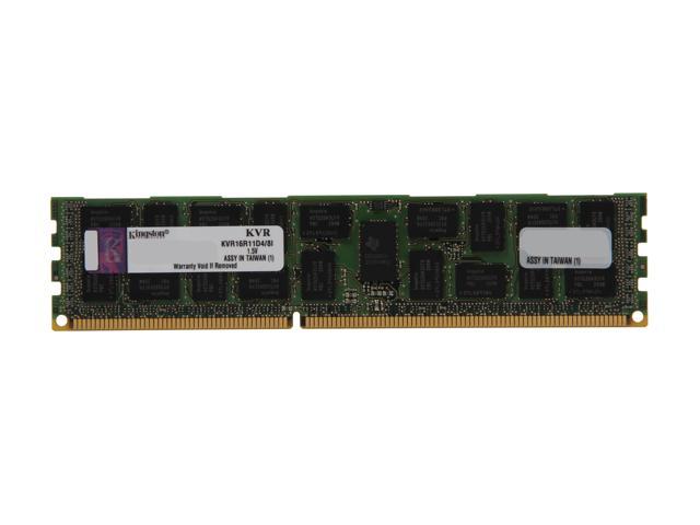 Kingston 8GB ECC Registered DDR3 1600 (PC3 12800) Server Memory DR x4 Intel Model KVR16R11D4/8I