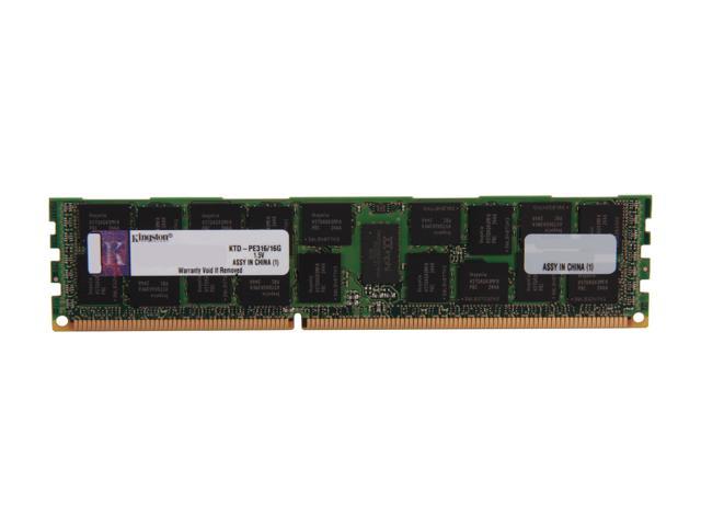Kingston 16GB 240-Pin DDR3 SDRAM ECC Registered DDR3 1600 (PC3 12800) System Specific Memory Model KTD-PE316/16G