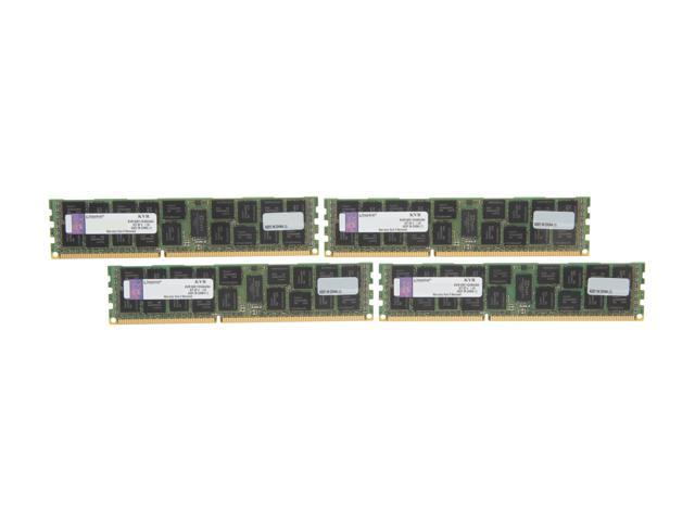 Kingston 64GB (4 x 16GB) 240-Pin DDR3 SDRAM ECC Registered DDR3 1600 Server Memory DR x4 Model KVR16R11D4K4/64