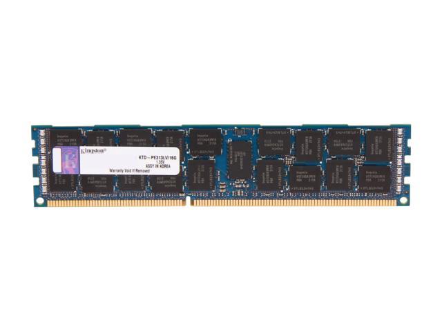 Kingston 16GB 240-Pin DDR3 SDRAM ECC Registered DDR3L 1333 (PC3L 10600) System Specific Memory Model KTD-PE313LV/16G