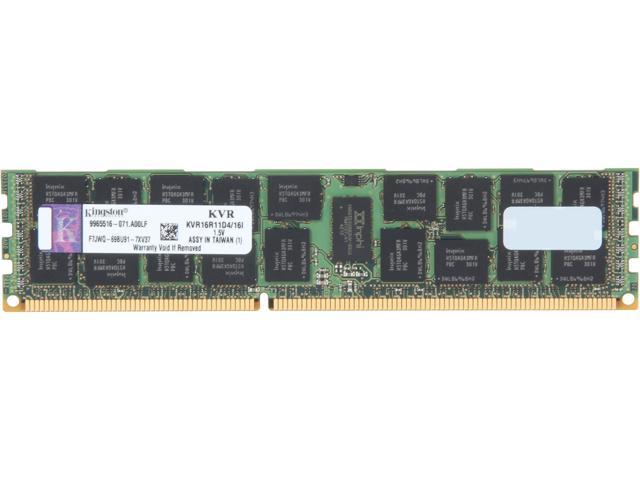 Kingston ValueRAM 16GB ECC Registered DDR3 1600 Server Memory (Intel Validated ) Model KVR16R11D4/16I