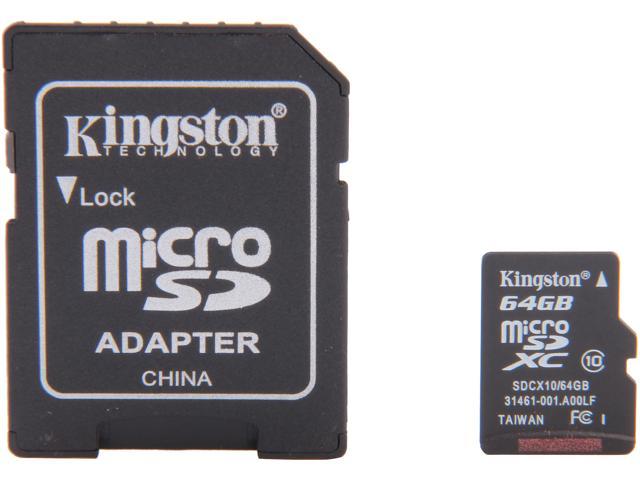 Kingston 64gb Microsd Extended Capacity Microsdxc Flash Card Newegg Com