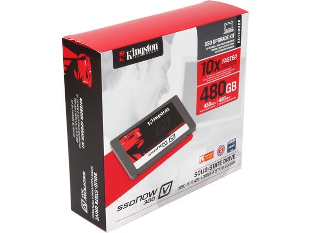 Kingston SSDNow V300 Series SV300S3N7A/480G 2.5" 480GB SATA III Internal Solid State Drive (SSD) Notebook Bundle Kit w/Adapter