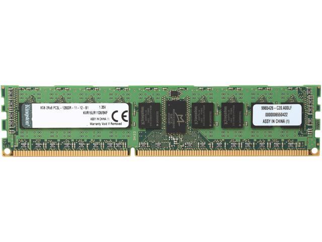 Kingston 8GB ECC Registered DDR3 1600 (PC3 12800) Server Memory Model KVR16LR11D8/8KF