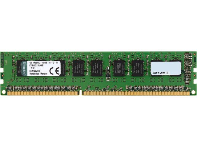 Kingston 4GB ECC Unbuffered DDR3 1600 (PC3 12800) Server Memory SR x8 w/TS Hynix B Model KVR16E11S8/4HB