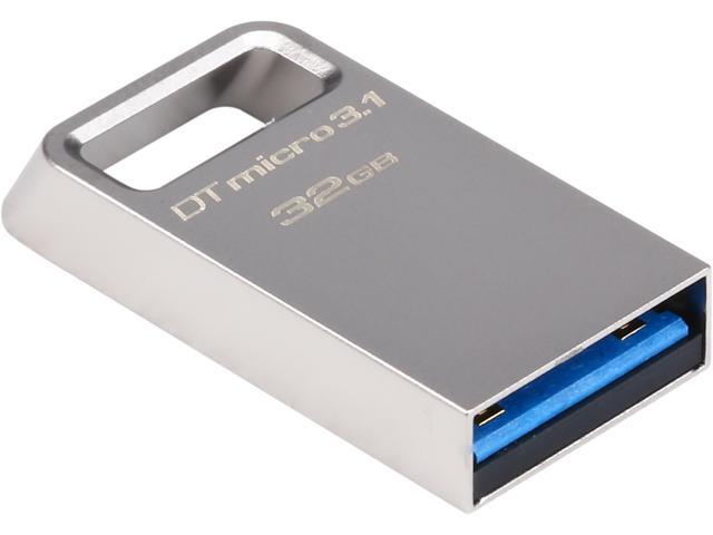 Kingston 32GB DTMicro USB 3.1/3.0 Type-A Metal Ultra-Compact Flash Drive (DTMC3/32GB)