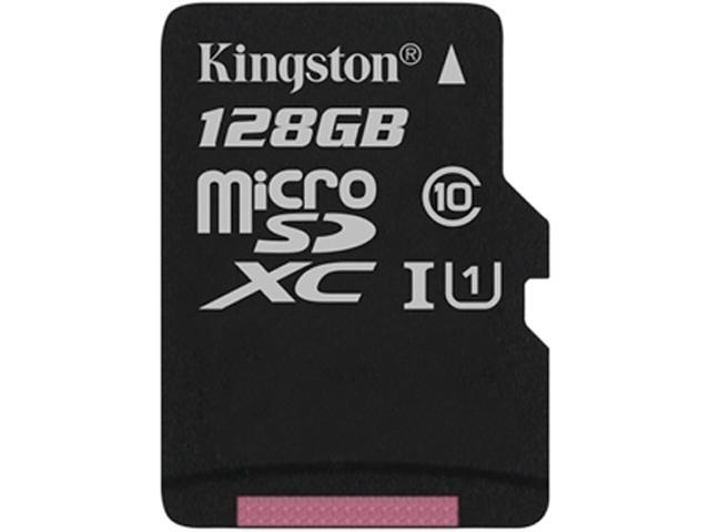 Kingston 128GB MicroSDXC UHS-I/U1 Class 10 Memory Card (SDC10G2/128GBSP)
