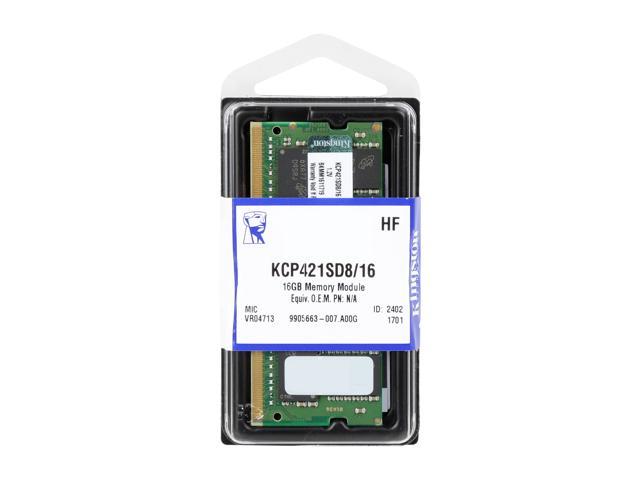 Kingston 16GB 260-Pin DDR4 SO-DIMM Unbuffered DDR4 2133 (PC4 17000) System  Specific Memory Model KCP421SD8/16