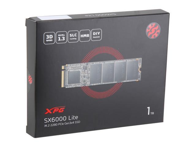 XPG SX6000 Lite M.2 2280 1TB PCI-Express 3.0 x4, NVMe 1.3 3D NAND Internal  Solid State Drive (SSD) ASX6000LNP-1TT-C