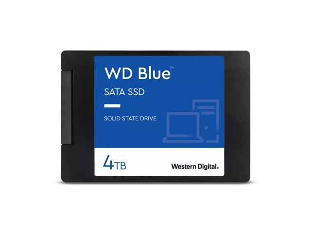 Western Digital Blue 2.5" 4TB SATA III 3D NAND Internal Solid State Drive (SSD) WDS400T2B0A