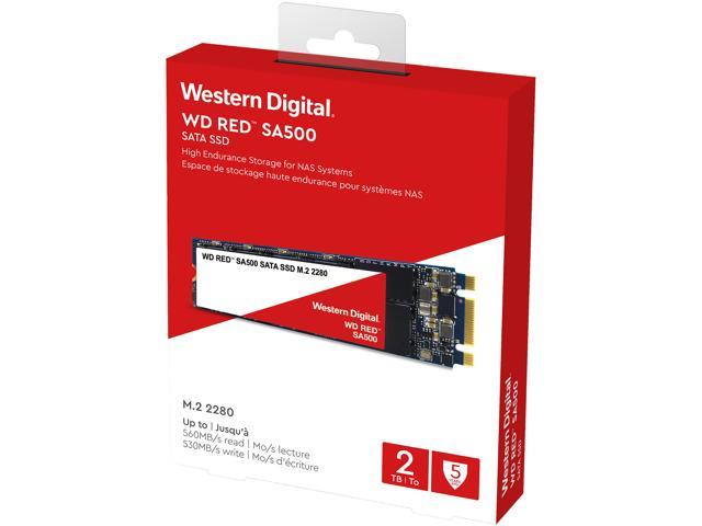 Western Digital WD Red SA500 M.2 2280 2TB SATA III 3D NAND Internal Solid State Drive (SSD) WDS200T1R0B