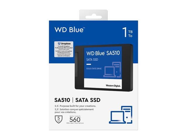WD Blue 1TB SA510 2.5" Internal Solid State Drive SSD - WDS100T3B0A Internal SSDs -