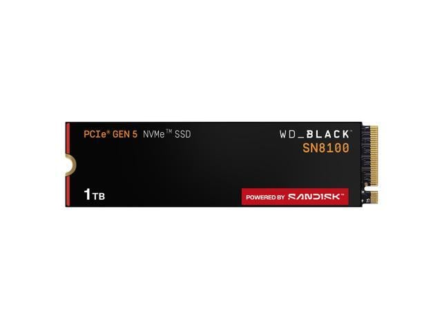 WD_BLACK 1TB SN8100 NVMe SSD Internal Solid State Drive - Gen 5 PCIe 5.0x4, M.2 2280, Seq. Read Speeds Up to 14,900 MB/s, Best for AI Applications, Gaming, and Video Editing - WDS100T1X0M