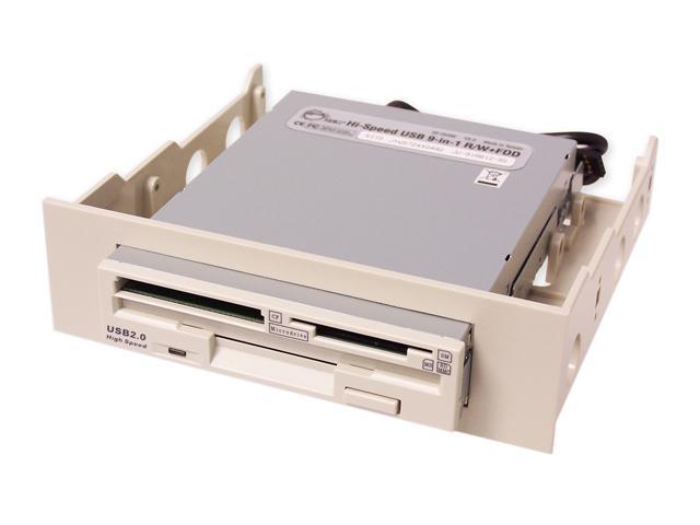 SIIG JU-91RB12-S5 9-in-1 USB 2.0 Card Reader /W FDD