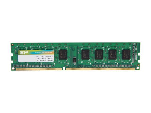 Silicon Power 2GB DDR3 1600 (PC3 12800) Desktop Memory Model SP002GBLTU160V02