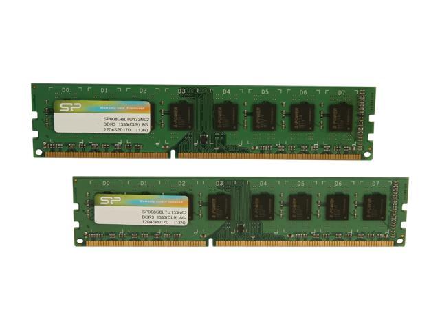 Silicon Power 16GB (2 x 8GB) DDR3 1333 (PC3 10600) Desktop Memory Model SP016GBLTU133N22