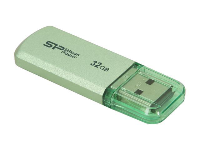 Silicon Power Helios 101 32GB USB 2.0 Flash Drive (Green) Model SP032GBUF2101V1N