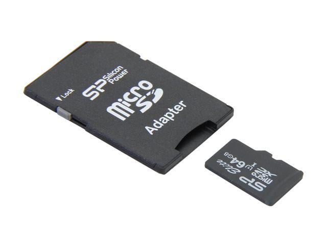 Silicon Power Elite 64GB microSDXC Flash Card Model SP064GBSTXBU1V10-SP ...