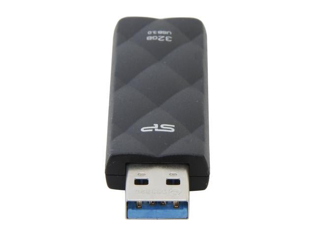 Silicon Power SP032GBUF3B20V1K  Blaze B20 Flash Drive 32GB Entry Level USB 3.0 - Black