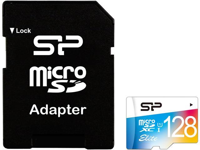 Silicon Power 128GB up to 75 MB/s MicroSDXC UHS-1 Class10, Elite Flash Memory Card with Adaptor