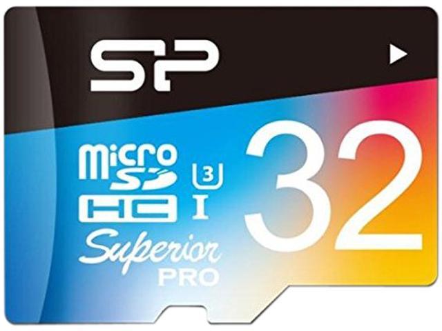 Silicon Power 32GB Superior Pro microSDHC UHS-I/U3 Class 10 Memory Card with Adapter, Speed Up to 90 MB/s (SP032GBSTHDU3V20SP)