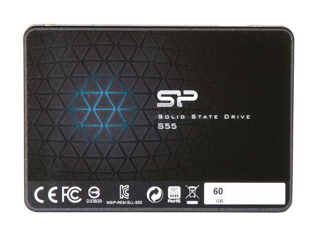 Silicon Power Slim S55 2.5" 60GB SATA III 3D TLC Internal Solid State Drive (SSD) SU060GBSS3S55S25NE