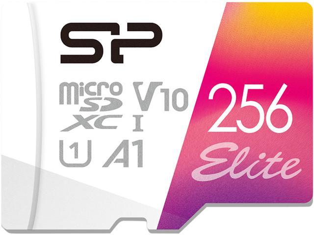 Silicon Power 256GB Elite microSDXC UHS-I (U1), V10 A1 Memory Card with Adapter (SU256GBSTXBV1V20AB)