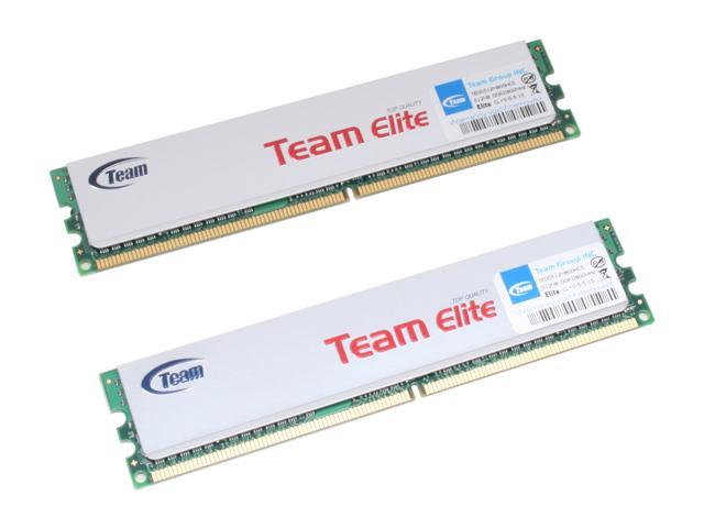 Team Elite 1GB (2 x 512MB) DDR2 800 (PC2 6400) Dual Channel Kit Desktop Memory Model TEDD1024M800HC5DC