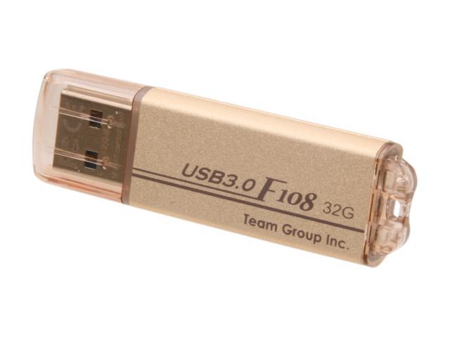 Team F108 32GB USB 3.0 Flash Drive (Golden) Model TG032GF108N3