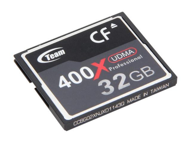 Team 32GB Compact Flash (CF) Flash Card Model TG032G2NCFDX