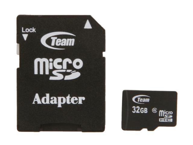 Team 32GB microSDHC Flash Card with Adapter Model TG032G0MC26A