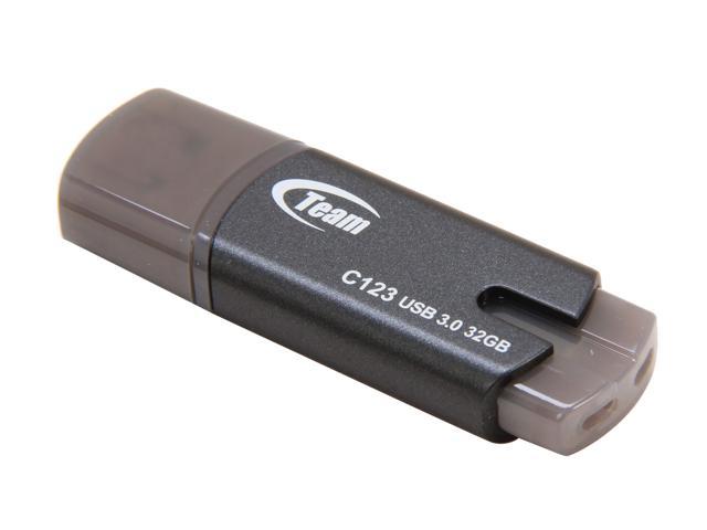 Team C123 32GB USB 3.0 Flash Drive Model TC123332GC01