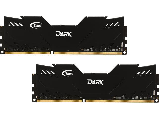 Team Dark Series 16GB (2 x 8GB) DDR3 1600 (PC3 12800) Desktop Memory Model TDD316G1600HC9DC01