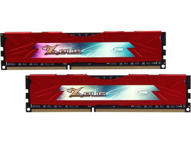 Team Zeus Red 8GB (2 x 4GB) DDR3 1600 (PC3 12800) Desktop Memory Model TZRD38G1600HC9DC01