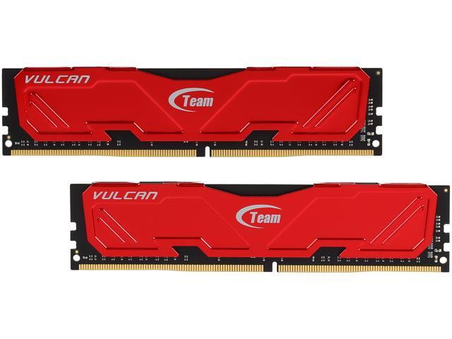 Team Vulcan 16GB (2 x 8GB) DDR4 3000 (PC4 24000) Desktop Memory Model TLRED416G3000HC15ADC01