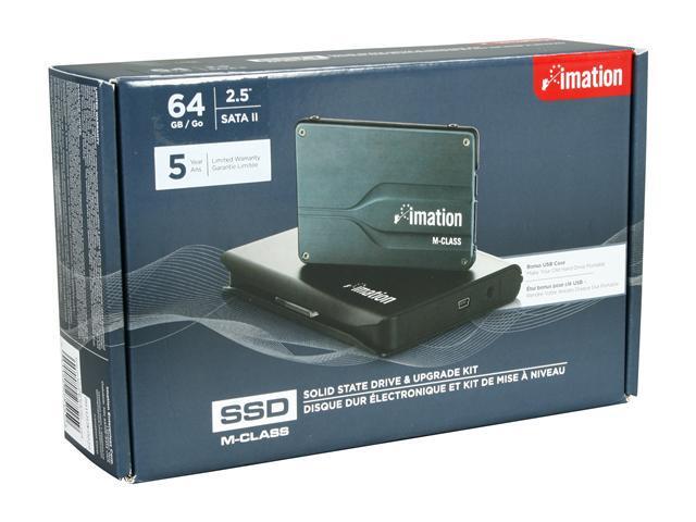 Imation M-Class 27515 2.5" 64GB SATA II MLC Internal Solid State Drive (SSD) with Upgrade Kit