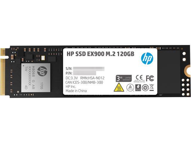 HP EX900 M.2 120GB PCIe 3.0 x4 NVMe 3D TLC NAND Internal Solid State Drive (SSD) 2YY42AA#ABC
