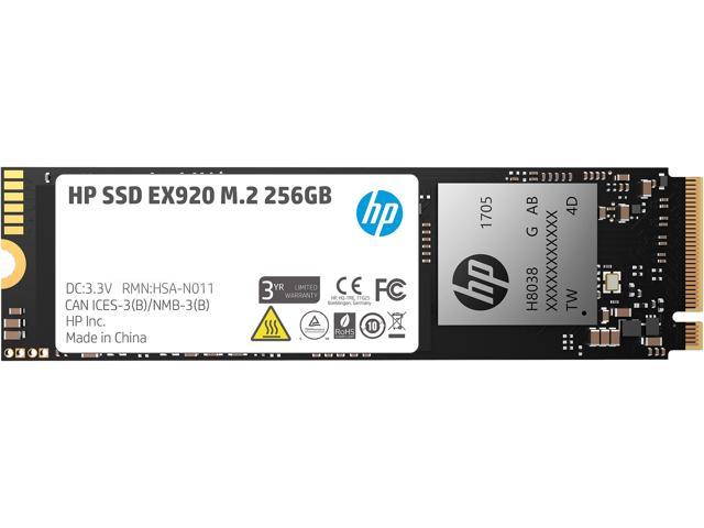 HP EX920 M.2 256GB PCIe 3.0 x4 NVMe 3D TLC NAND Internal Solid State Drive (SSD) 2YY45AA#ABC