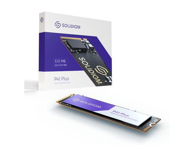 Solidigm P41 Plus Series 512GB, M.2 80mm PCIe x4, 3D4, QLC Internal Solid State Drive (SSD) SSDPFKNU512GZX1
