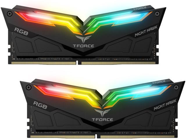 Team T-Force Night Hawk RGB 16GB (2 x 8GB) DDR4 3200 (PC4 25600) Desktop Memory Model TF1D416G3200HC16CDC01