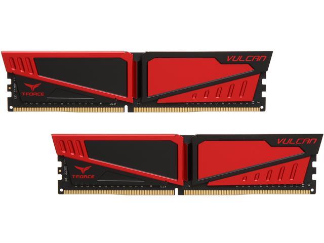Team T-Force Vulcan 8GB (2 x 4GB) DDR4 3200 (PC4 25600) Desktop Memory Model TLRED48G3200HC16CDC01