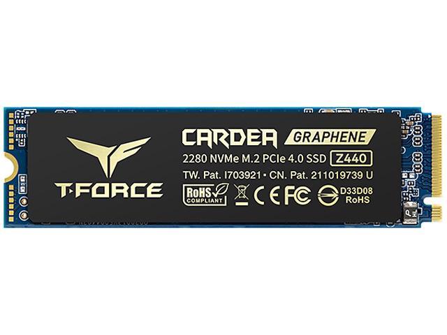 Team Group T-FORCE CARDEA ZERO Z440 M.2 2280 2TB PCIe Gen 4.0 x4 with NVMe 1.3 3D NAND, PS5 Compatible, Internal Solid State Drive (SSD) TM8FP7002T0C311