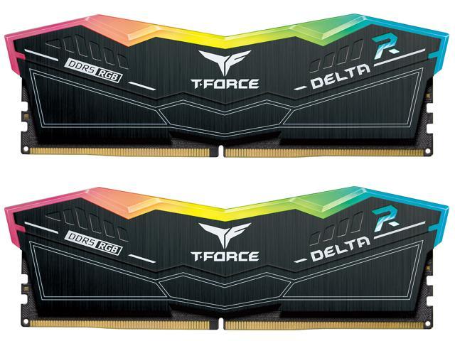 Team T-Force Delta RGB 32GB (2 x 16GB) 288-Pin PC RAM DDR5 6200 (PC5 49600) Intel XMP 3.0 Desktop Memory Model FF3D532G6200HC38ADC01