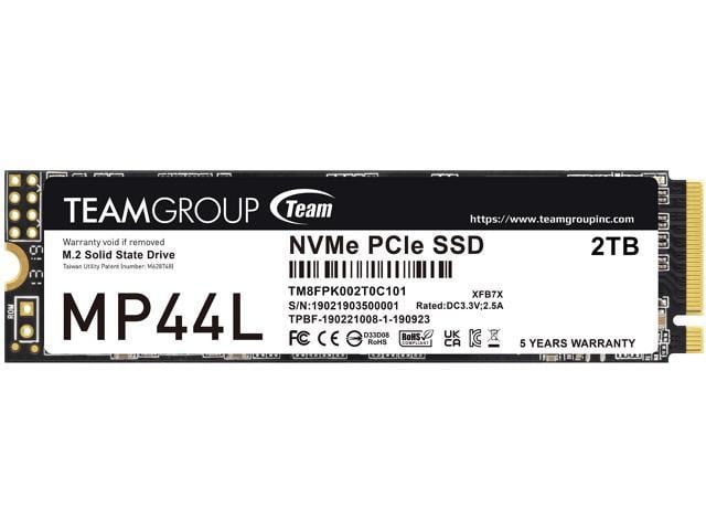 [SSD]Team Group MP44L M.2 2280 2TB PCIe 4.0 x4 with NVMe 1.4 TM8FPK002T0C101 (210-57=153)[Newegg]