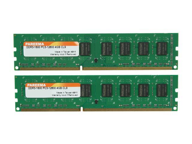 Pareema 8GB (2 x 4GB) DDR3 1600 (PC3 12800) Desktop Memory Model MD316C81609L2