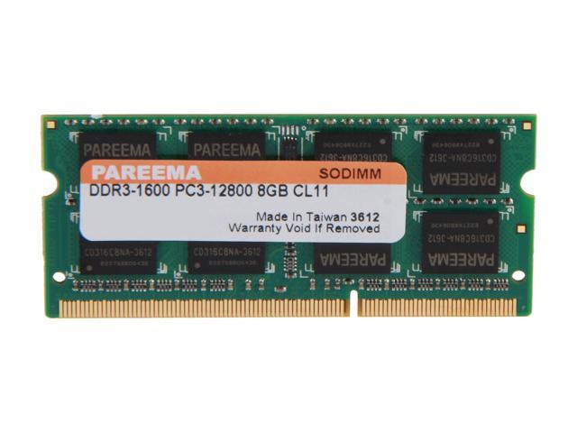 Pareema 8GB 204-Pin DDR3 SO-DIMM DDR3 1600 (PC3 12800) Laptop Memory Model MD316D81611S1